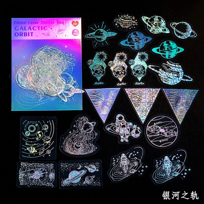 Vintage Stationary Holographic Clear Stickers