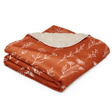 Autumn - Orange - Sherpa blanket