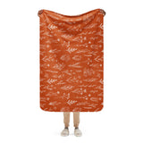 Autumn - Orange - Sherpa blanket