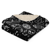 Witchy - Black - Sherpa blanket