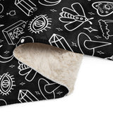 Witchy - Black - Sherpa blanket