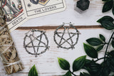 Pentagram Hoop Earrings