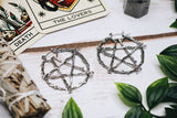 Pentagram Hoop Earrings