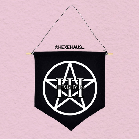 Hexe Haus Pentagram - Hanging Canvas Banner