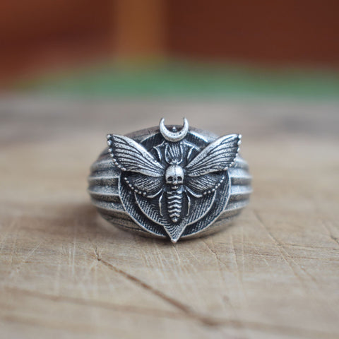 Death Moth Signet Ring