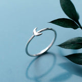 Simple Silver Moon Ring