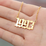 Old English Year Necklace