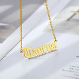 Old English Zodiac Necklace