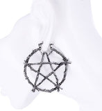 Pentagram Hoop Earrings