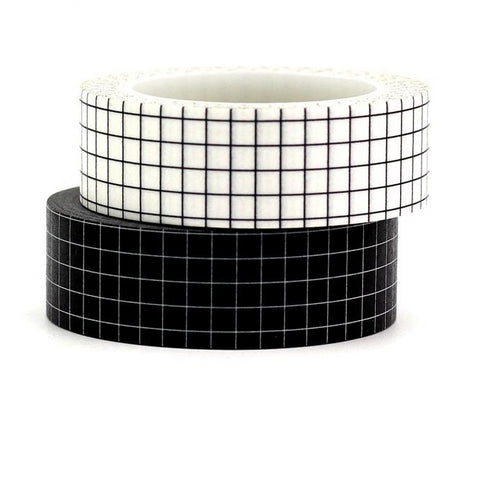 Black & White Grid Washi Tape