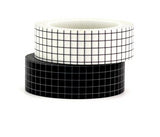 Black & White Grid Washi Tape